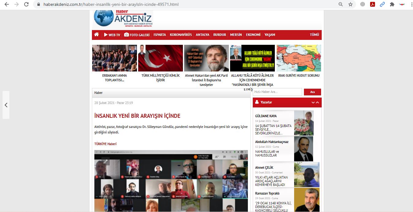 İNSANLIK YENİ BİR ARAYIŞIN İÇİNDE